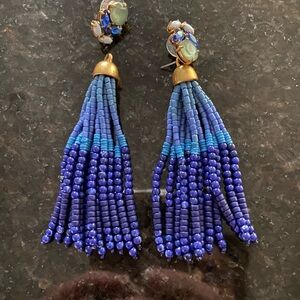 Stella and Dot 2 in 1 Iris Tassel Earrings